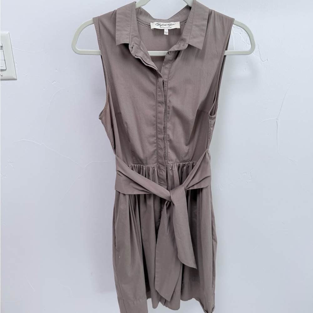 Elizabeth Klein Beyond Vintage Tie-Waist Shirt Dress